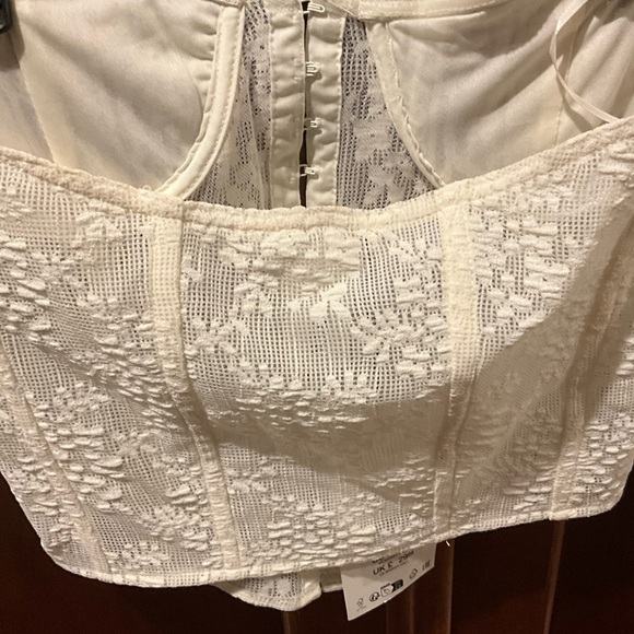 NWT Zara White Lace Bustier Top Size Small - Picture 4 of 9
